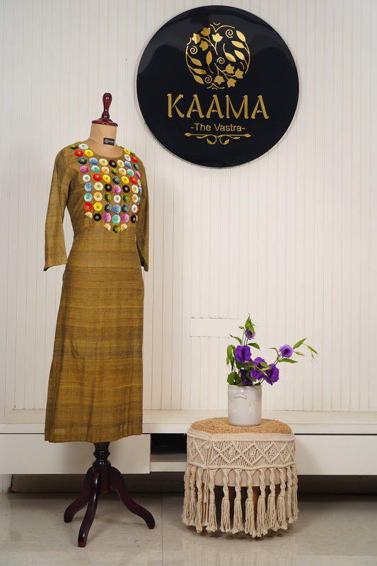 Mridula Rangbindu Artisan Kurta